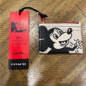 Disney x Coach Keith Haring Mickey Card Case
